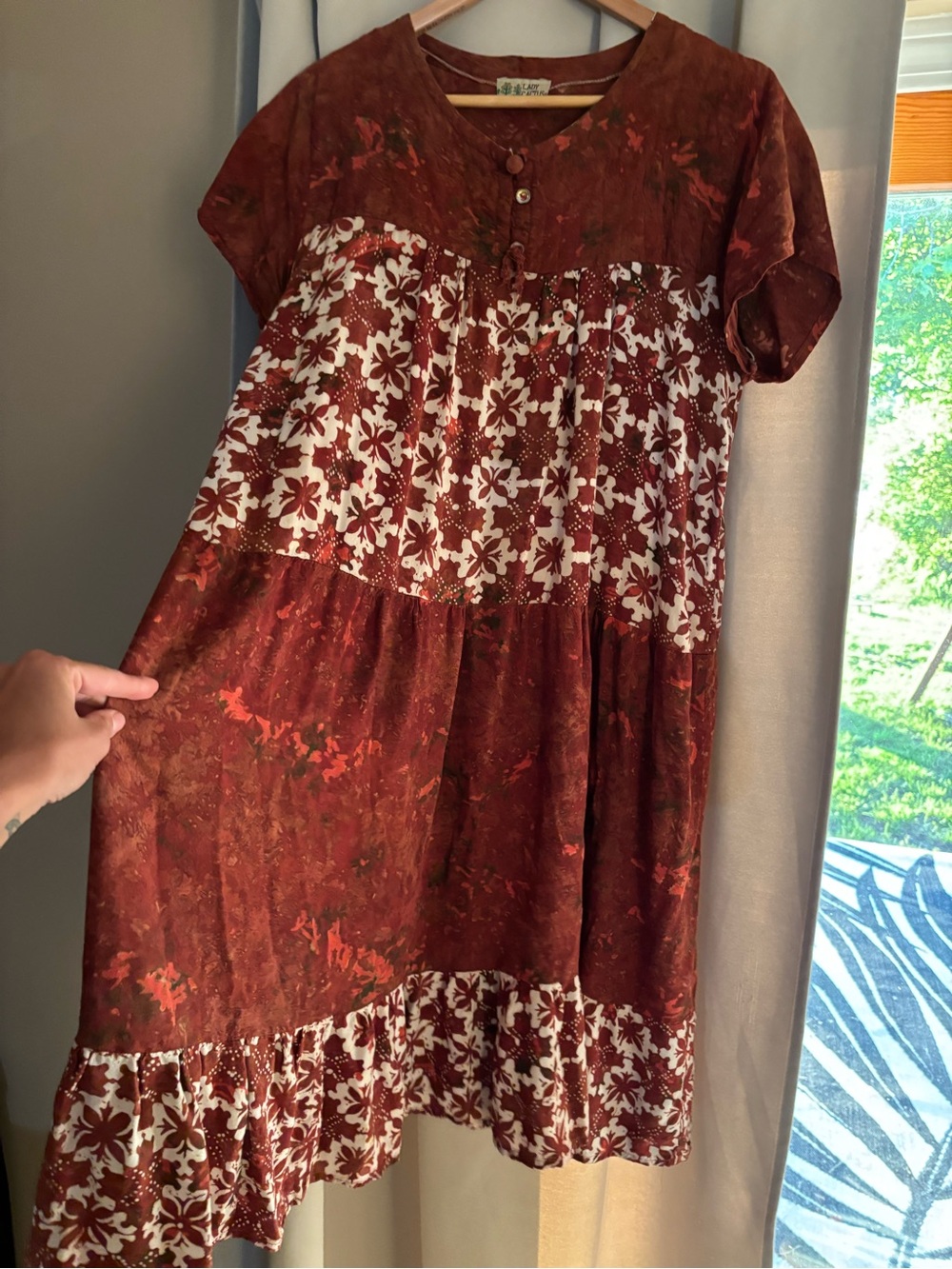 Cactus Red-Brown Hand Made Labelled Garment